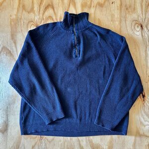 Vintage Tommy Bahama Quarter-Zip Ribbed Knit Sweater - Size XXL